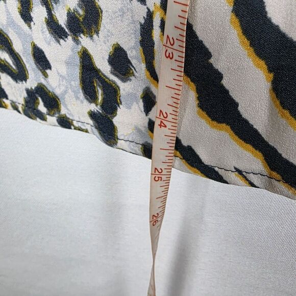 Anthropologie Current Air Mixed Animal Print Long Sleeve Popover Top Size Large - Picture 6 of 6